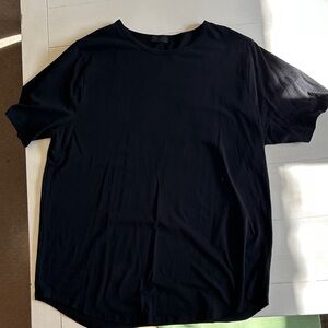 NUUDS short sleeved curved hem Black Men's T-Shirt